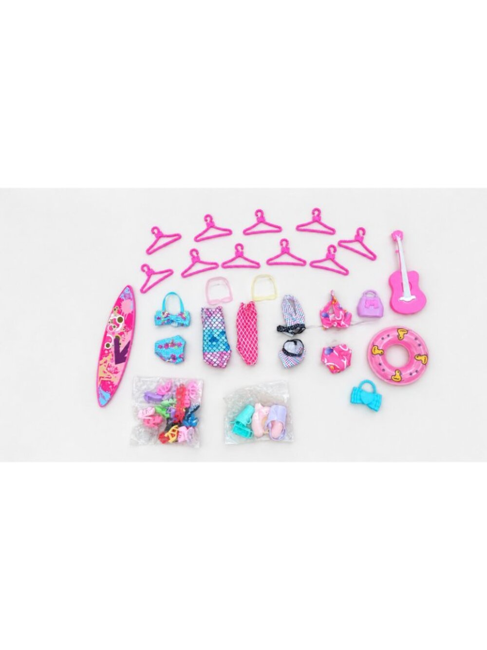 Fashion Doll Clothes Accessories Lot 11.5" Doll Outfits Hangers Shoes Skateboard - Picture 2 of 6